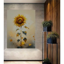 Güneşin Dansı Yağlı Boya Görünümlü Dekoratif Ahşap Ev/işyeri/ofis Kare Tablo