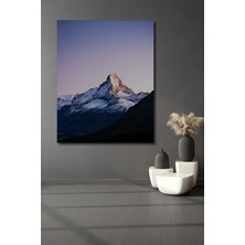 Güneş Işığı Altında Alp Dağları Yağlı Boya Görünümlü Dekoratif Ahşap Ev/işyeri/ofis Kare Tablo