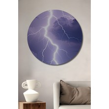Elektrik Fırtınası Modern Sanat Dekoratif Ahşap Ev/işyeri/ofis Yuvarlak Tablo
