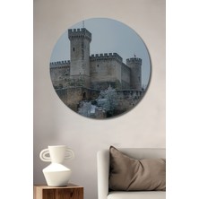 Kış Masalı Şatosu Dekoratif Ahşap Dekoratif Ev/işyeri/ofis Yuvarlak Tablo