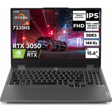 Lenovo Loq 15ARP9 Ryzen 5 7235HS 16 GB 512 GB SSD 6gb RTX3050 15.6" Fhd Windows 11 Home Gaming Laptop 83JC00DXTRAT32