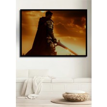 Çerçeve Görünümlü Zırhlı Şövalye Yağlı Boya Görünümlü Dekoratif Ahşap Ev/işyeri/ofis Kare Tablo