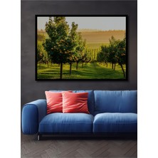 Çerçeve Görünümlü Meyve Bahçesi Pastoral Manzara Dekoratif Ahşap Dekoratif Işyeri/ofis Kare Tablo