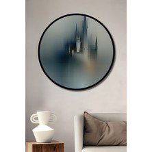Çerçeve Görünümlü Minimalist Kale Modern Sanat Dekoratif Ahşap Dekoratif Işyeri/ofis Yuvarlak Tablo
