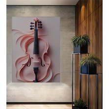 Pembe Rüya Violası Modern Sanat Dekoratif Ahşap Ev/işyeri/ofis Kare Tablo