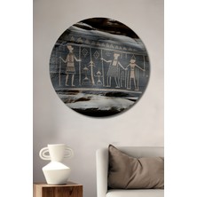 Antik Kaya Oyması Desenli Dekoratif Ahşap Ev/işyeri/ofis Yuvarlak Tablo