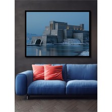 Çerçeve Görünümlü Kış Masalı Kale Dekoratif Ahşap Ev/işyeri/ofis Kare Tablo