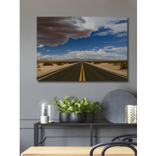 Ufuk Çizgisi Sonsuzluk Yolu Manzarası Dekoratif Ahşap Ev/işyeri/ofis Kare Tablo