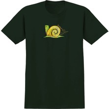 Krooked Flame Snail Forest Green T-Shirt Xl
