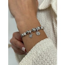 Tılsım Yolu 14 Ayar Beyaz Altın Bileklik