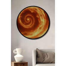 Çerçeve Görünümlü Alevli Portal Görünümlü Soyut Sanat Dekoratif Ahşap Ev/işyeri/ofis Yuvarlak Tablo