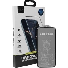 Urr iPhone 17 Pro Diamonlike Corning Glass 3x Shatterproof Sapphire Cam Ekran Koruyucu - Siyah