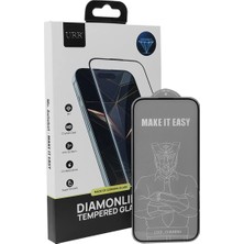 Urr iPhone 16 Diamonlike Corning Glass 3x Shatterproof Sapphire Cam Ekran Koruyucu - Siyah