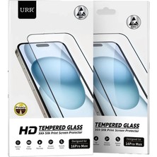 Urr iPhone 16E 2.5d Antidust Hd Privacy Cam Ekran Koruyucu - Siyah