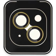 Urr iPhone 14 Titanium Alloy Ar Kamera Lens Koruyucu - Sarı