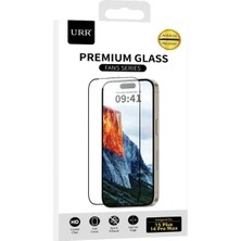 Urr iPhone 15 Pro Fans Series Premium Hd Cam Ekran Koruyucu - Siyah