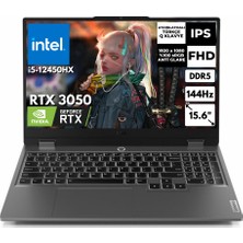Lenovo Loq 15IAX9 I5-12450HX 8 GB 4 Tbssd 6gb RTX3050 15.6" 144Hz Fhd Freedos Gaming Laptop 83GS00QBTRAT5