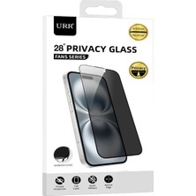 Urr iPhone 17 Air Fans Series Premium Hayalet Cam Ekran Koruyucu - Siyah