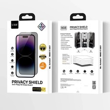Urr iPhone 15 Pro Max 3D Privacy Resin Edge Cam Ekran Koruyucu - Siyah