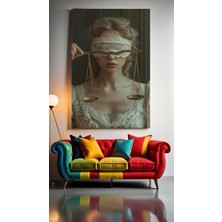 Özkacar Group Adalet Terazisi V1 Ev Duvar Salon Güzellik Salonu Ofis Dükkan Dekarasyon Kanvas Tablo