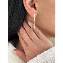 Zincir 14 Ayar Altın Küpe