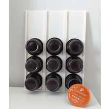 Kapsül Kahve Tutucu Düzenleyici – Kendinden Yapışkanlı 3 Yuvalı Beyaz Organizer