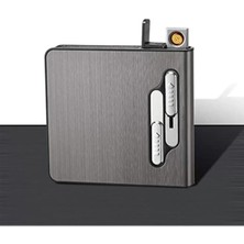 Alsepeteavm USB Girişli Şarjlı Kısa Sakalama Tabakası Siyah, Rüzgarda Sönmez, Otomatik Basmalı