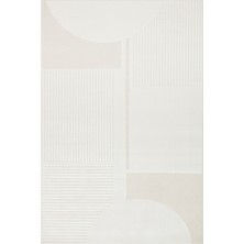 Adel Adl 03 Cream Yumuşacık  Dokuya Sahip Özel Yumuşak Tuşeli Modern Makine Dokuması Iskandinav Halı