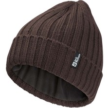 Jack Wolfskin Rib Knit Beanie Unisex Kahverengi Bere