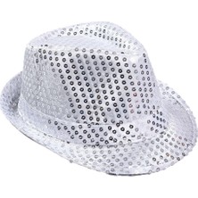 Nessiworld    Çocuk Boy Gümüş Payetli Şapka Gösteri Şapkası Michael Jackson Şapkası 54 No