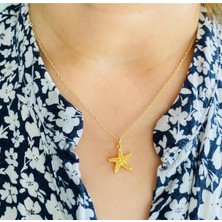 Deniz Yıldızı Model Kolye Çok Şık Garantili ve Kuyumcu Kalitesinde