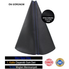 Volkswagen Passat Siyah Deri Özel Yeni Tasarım Mavi Spor Dikiş Vites Körüğü Mixgiftz