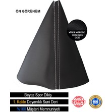 Kia Cerato Siyah Deri Özel Yeni Tasarım Beyaz Spor Dikiş Vites Körüğü Mixgiftz