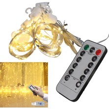 Winnboss EKL-11 300 Günışığı Ledli Peri Motifli 3X3 Perde Dekoratif Aydınlatma 8 Modlu USB 5VDC Kumandalı