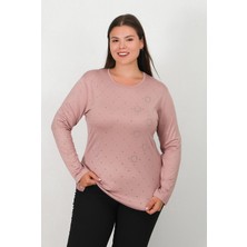 Lanze Taş Baskılı Penye Bluz