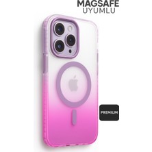 Tech&bello accessories İphone 13 Silikon Kılıf Magsafe Uyumlu Renk Geçişli Koruyucu Yarı Şeffaf Kapak