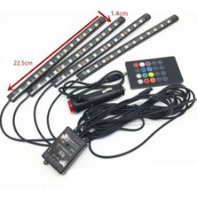 Ayak Altı Üniversal Kumandalı 12 Ledli Sese Duyarlı Araç Içi Neon LED Aydınlatma