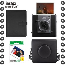 Instax Wide Evo Fotoğraf Makinesi 20'li Film, Albüm ve Deri Kılıflı Hediye SETI-FOTSI00229-S4-20-DA-DK