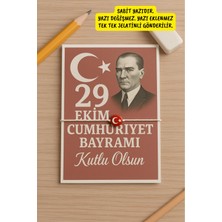 Emtory Home 10 Adet Kırmızı Türk Bayraklı 29 Ekim Cumhuriyet Bayramı Hediye Jelatinli