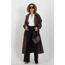 Kahve Kuşaklı Trençkot