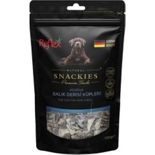 Reflex Snackies Natural Morina Balık Derisi Küpleri Tahılsız Köpek Ödül Maması 130 gr