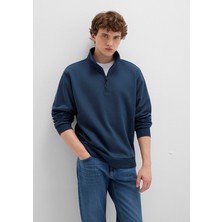 Mavi Yarı Fermuarlı Lacivert Basic Sweatshirt 0S10278-70490