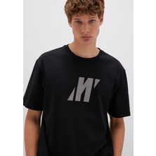 Mavi Mavi Pro Logo Reflektör Detaylı Siyah Tişört 0613092-900