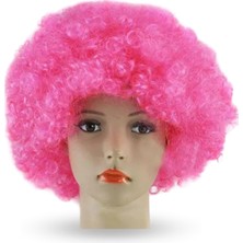 Büro Ev Ofis Gösteri Kostümü Için Açık Pembe Kıvırcık Bonus Peruk