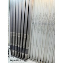 Nivemeshome Rüya FT671477 Gri V-5203 1/3 Sık Pileli Fon Perde Apm