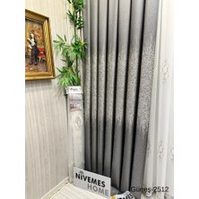 Nivemeshome Güneş FT632121 Antrasit V-2512 1/3 Sık Pileli Fon Perde Apm