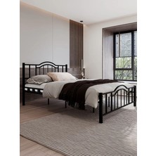 Avensis Argimo Belinay Çift Kişilik Ferforje Metal Karyola Siyah