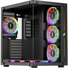 1st Player Sp8 Siyah 750W 80+ Sılver Atx 3.1 Argb 7X12CM Fan Temperli Cam USB 3.0 Atx Kasa