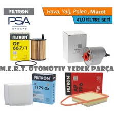 Peugeot 207 1.4 Hdi Filtron Filtre Bakım Seti 2011-2012 Euro 5