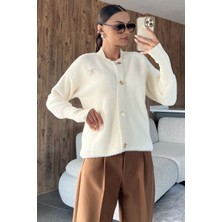 Broşlu Şardonlu Triko Ceket (S,m,l,xl Uyumludur P-00018208